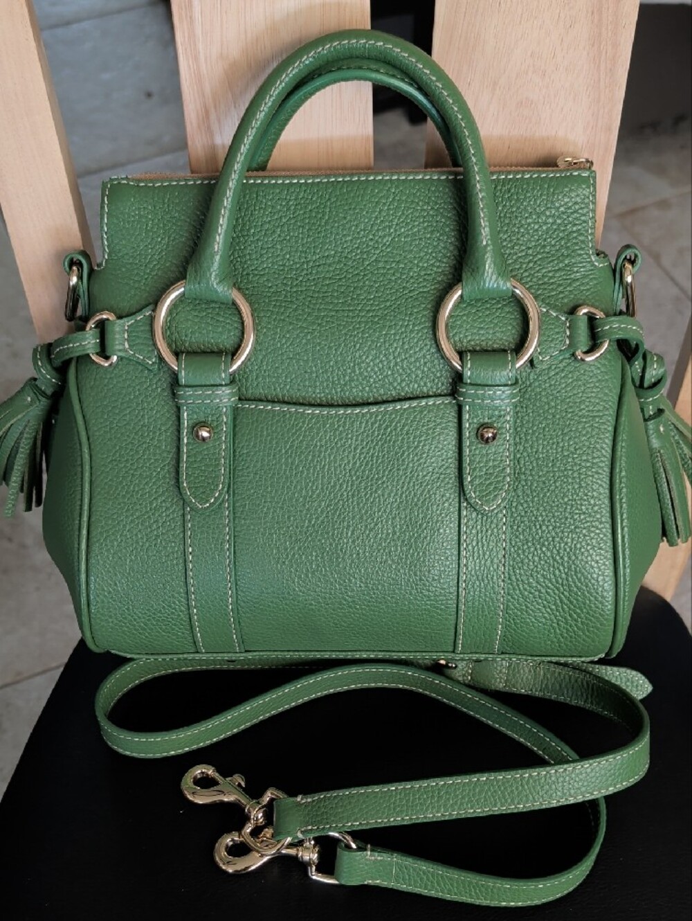 Dooney & Bourke Lucca Leather Satchel (V1750204) (Style #BLUCA2507GSGS) EUC - Picture 3 of 16
